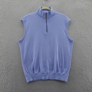 Polo‎ Golf Ralph Lauren Mens 1/4 Zip Sweater Vest Size Small Blue Sleeveless